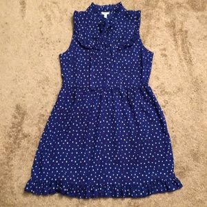 NWOT Forever 21 Blue Ruffle Dress With Hearts